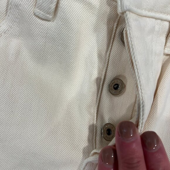 NWT Outland Denim Sienna White Jeans Cropped Wide Leg Size 25 - Picture 6 of 12